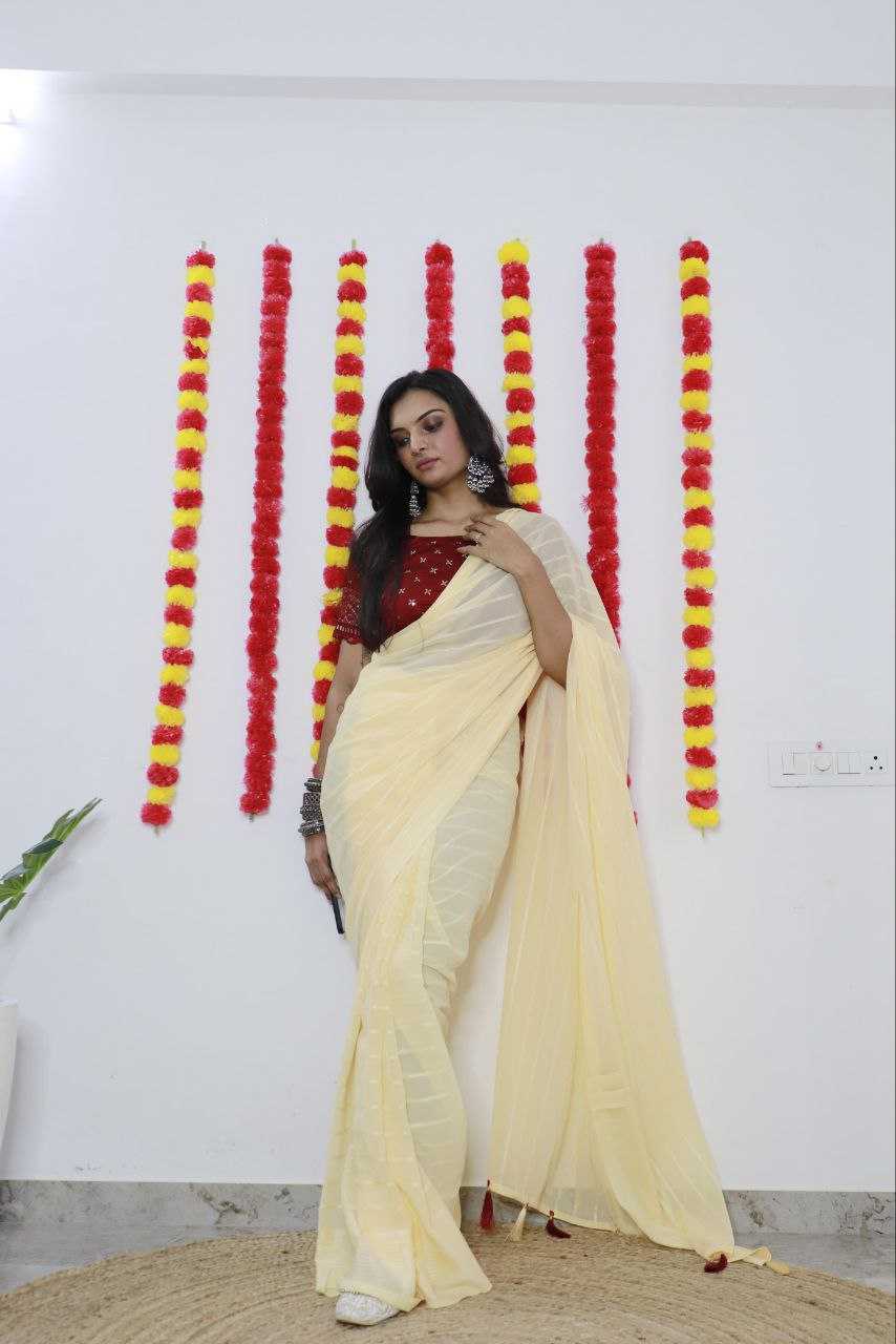 YNF CHIFFON RIN171 SYF01 SAREES WHOLESALE CHIFFON LADIES PLAIN SAREES MANUFACTURER - Deevit International