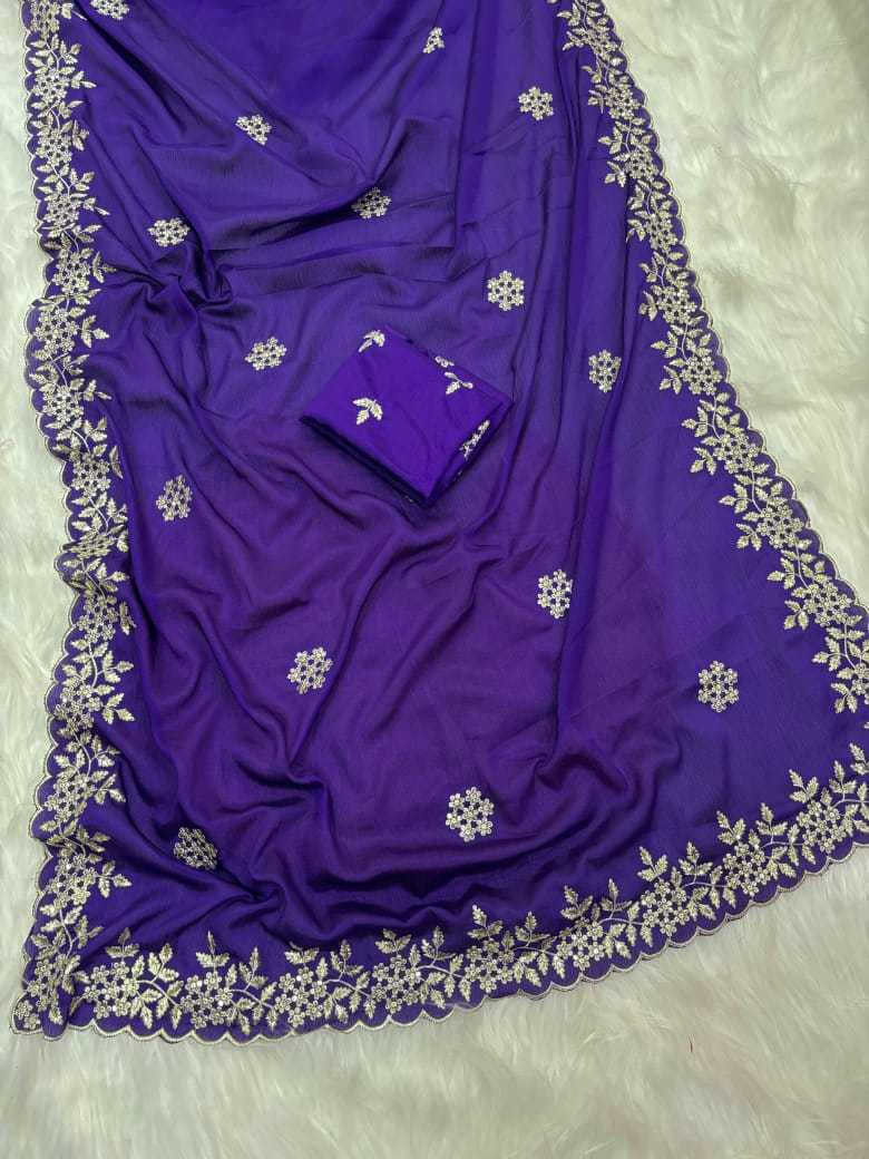 YNF CHINON KESH250 RGF09 STITCH SAREES WHOLESALE TRADITIONAL SEQUENCE EMBROIDERED SAREES MANUFACTURER - Deevit International