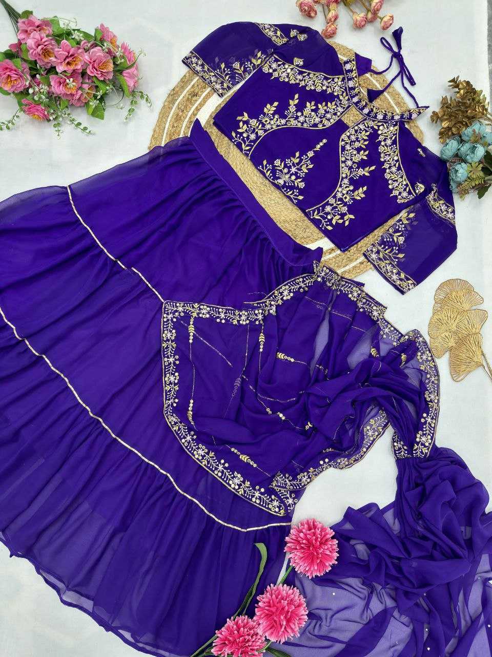 YNF CHINON RIN181 1074 SAREES WHOLESALE READY TO WEAR FANCY LEHNGA DESIGNER RUFFLE SAREES WITH MANUFACTURER - Deevit International