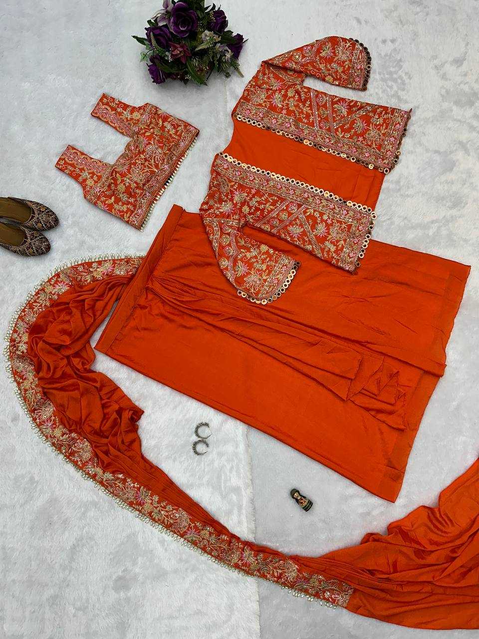 YNF CHINON RIN181 1074 SAREES WHOLESALE READY TO WEAR FANCY LEHNGA FANCY SAREES WITH JACKET MANUFACTURER - Deevit International