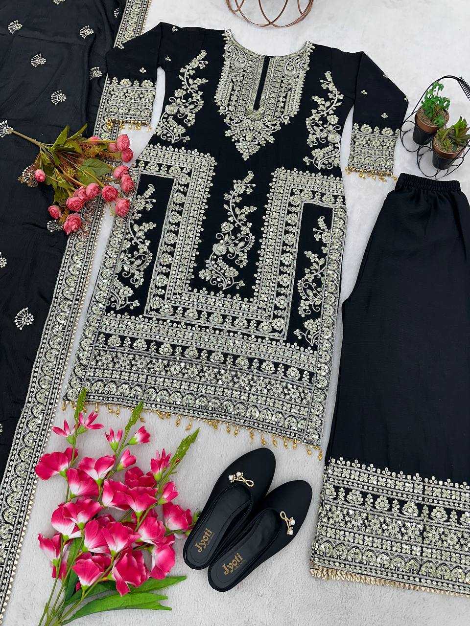 YNF CHINON SILK KESH123 5146 SUITS & DRESSES WHOLESALE PAKISTANI EMBROIDERY SILK EID COLLECTIONS SUITS MANUFACTURE - Deevit International