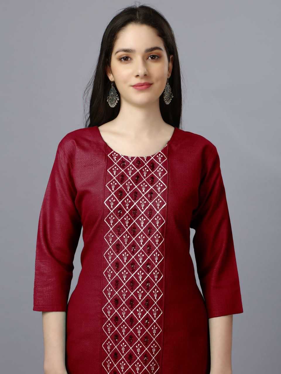 YNF COTTON KESH252 PIC03 KURTIS WHOLESALE COTTON FANCY EMBROIDERED KURTIS MANUFACTURER - Deevit International