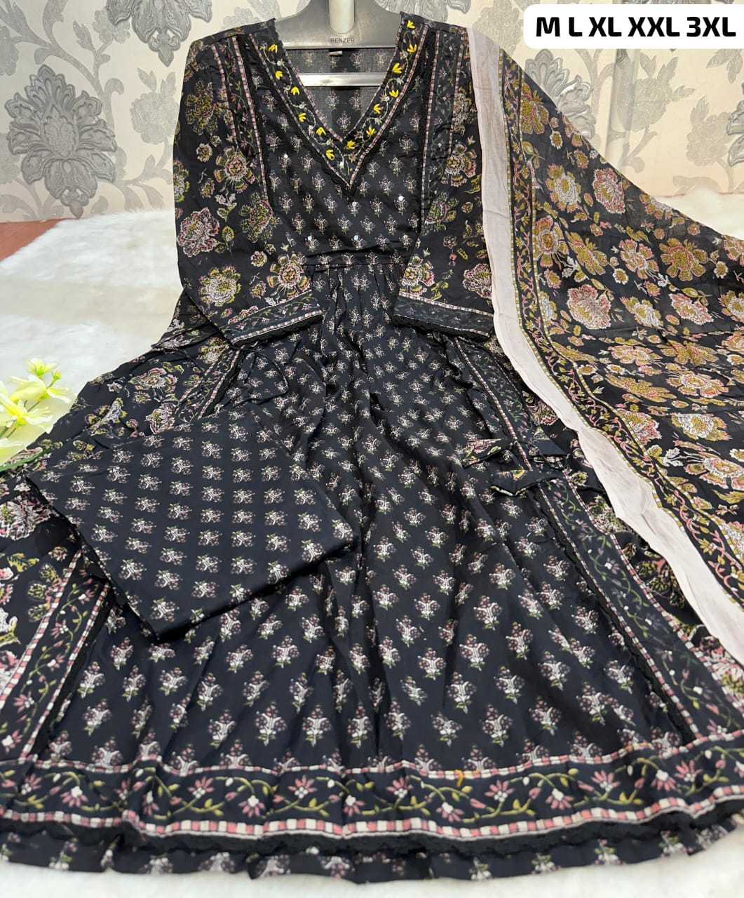 YNF COTTON KESH253 SNF02 SUITS & DRESSES WHOLESALE PRINTED COTTON ANARKALI SUITS MANUFACTURER - Deevit International