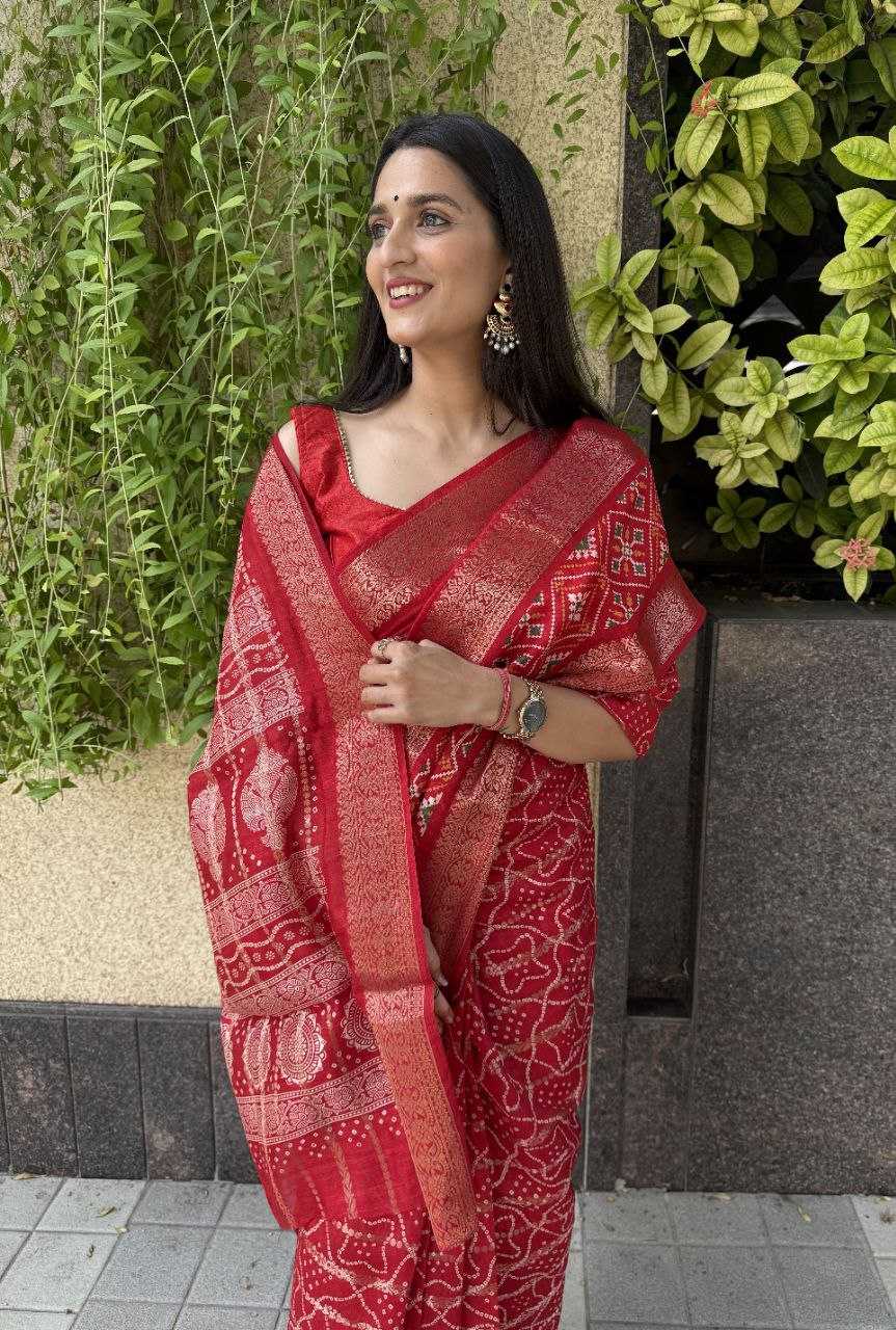 YNF COTTON SILK KESH117 RWC29 SAREES WHOLESALE COTTON RED SILK ZARI BORDER SAREES MANUFACTURER - Deevit International