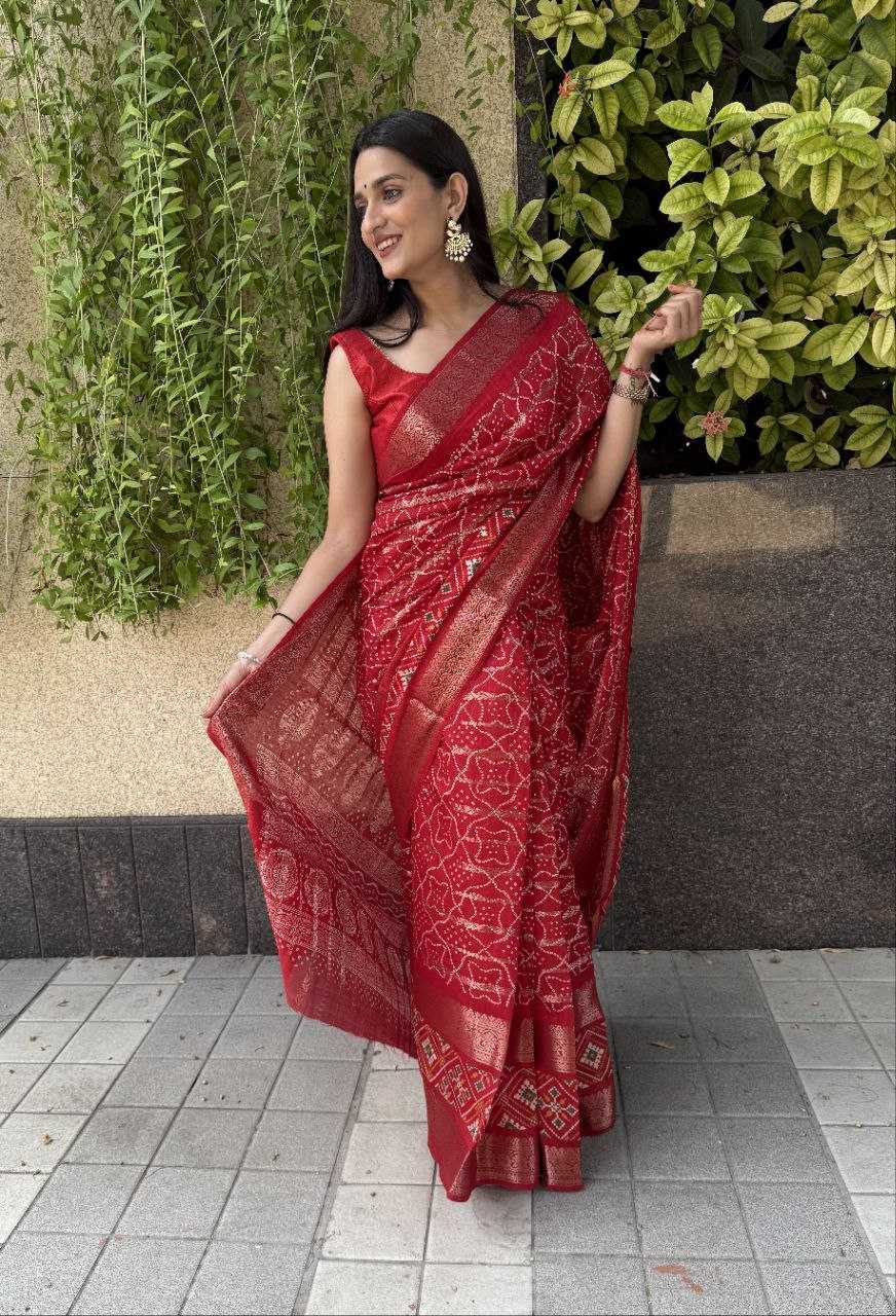 YNF COTTON SILK KESH117 RWC29 SAREES WHOLESALE COTTON RED SILK ZARI BORDER SAREES MANUFACTURER - Deevit International