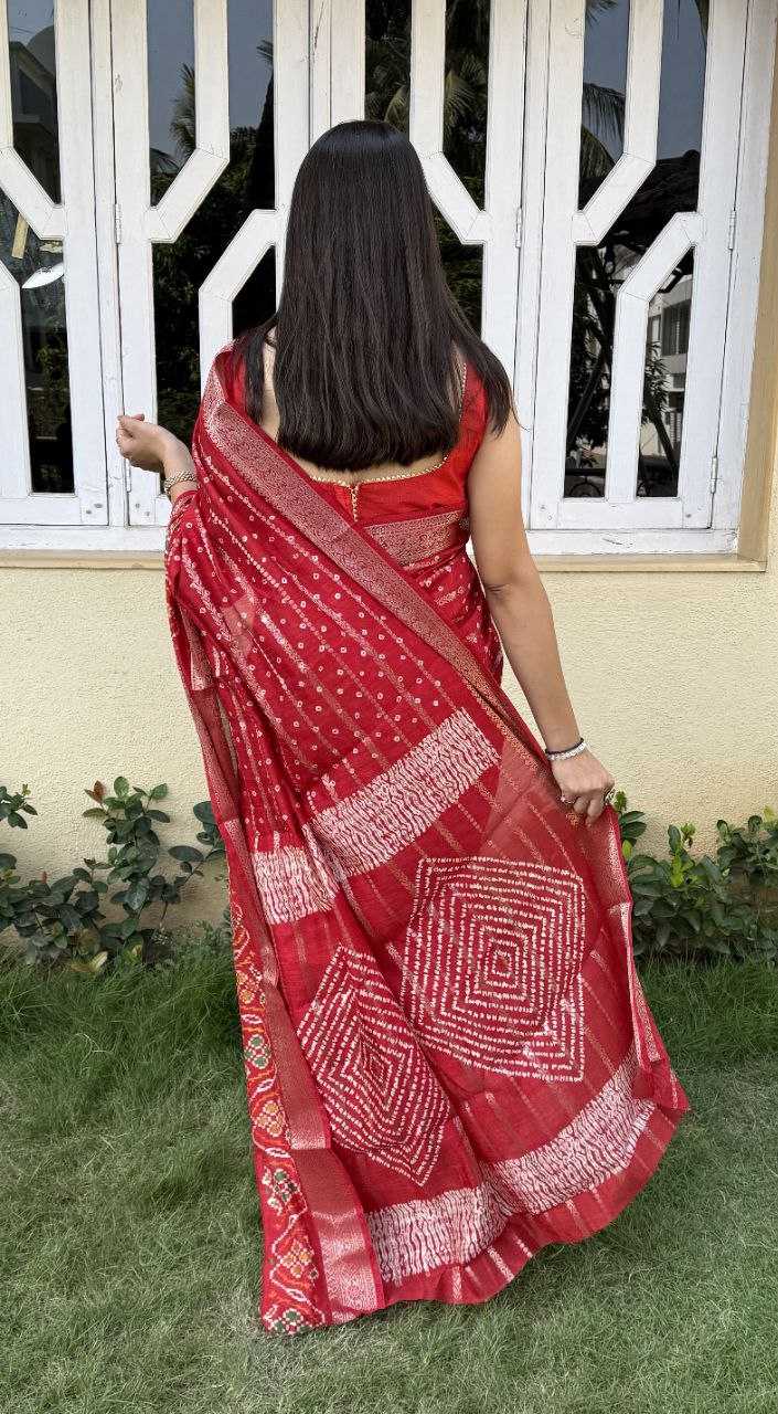 YNF COTTON SILK KESH117 RWC55 SAREES WHOLESALE SILK ZARI BORDER RED COTTON SAREES MANUFACTURER - Deevit International