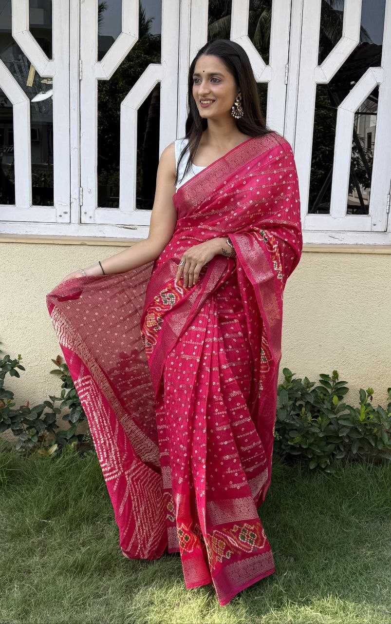 YNF COTTON SILK KESH117 RWC55 SAREES WHOLESALE SILK ZARI BORDER RED COTTON SAREES MANUFACTURER - Deevit International