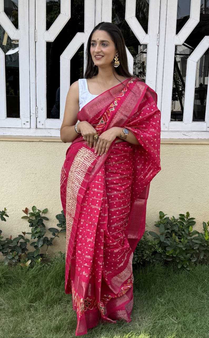 YNF COTTON SILK KESH117 RWC55 SAREES WHOLESALE SILK ZARI BORDER RED COTTON SAREES MANUFACTURER - Deevit International