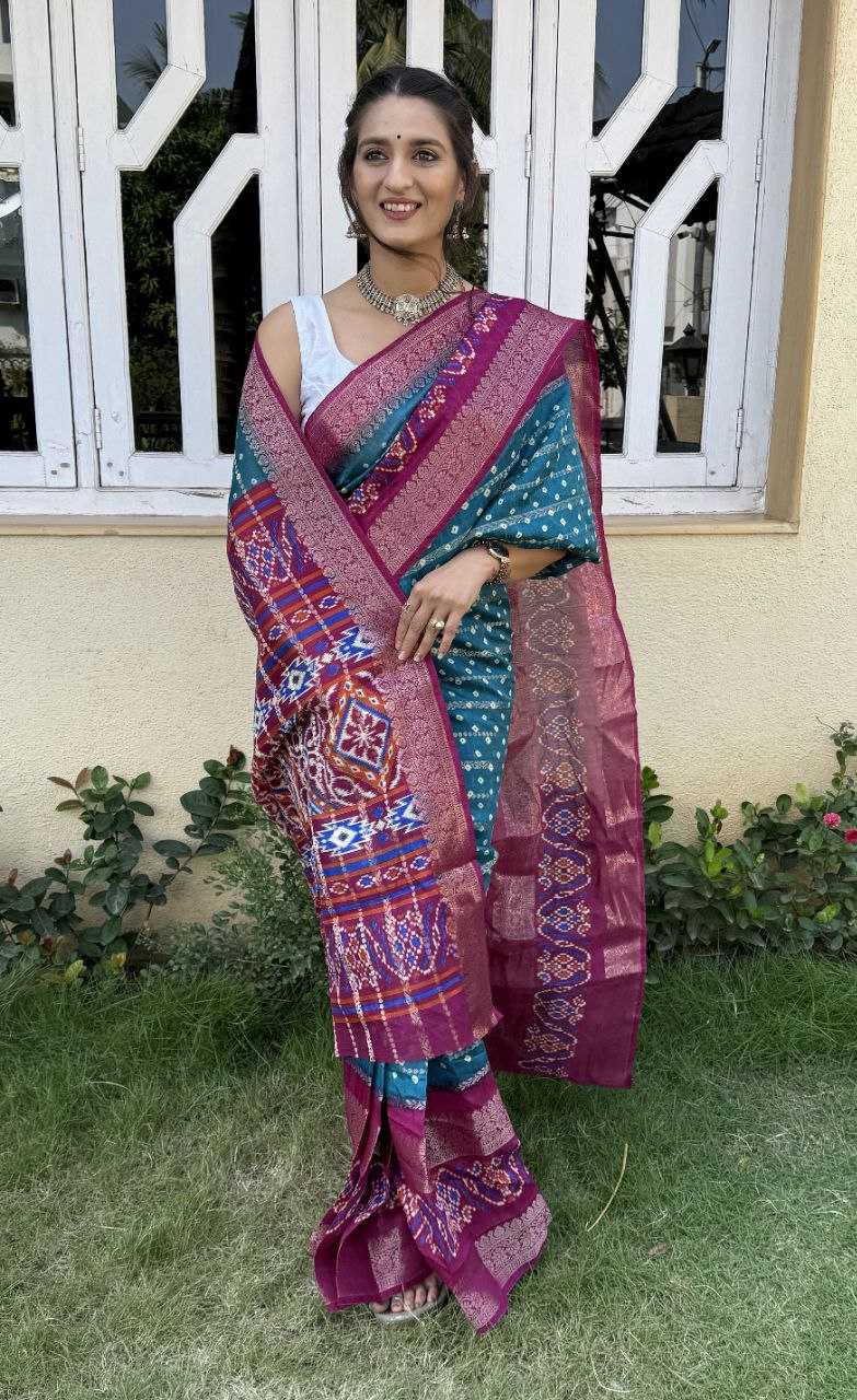 YNF COTTON SILK KESH117 RWC82 SAREES WHOLESALE COTTON BANDHANI JACQUARD SILK SAREES MANUFACTURER - Deevit International