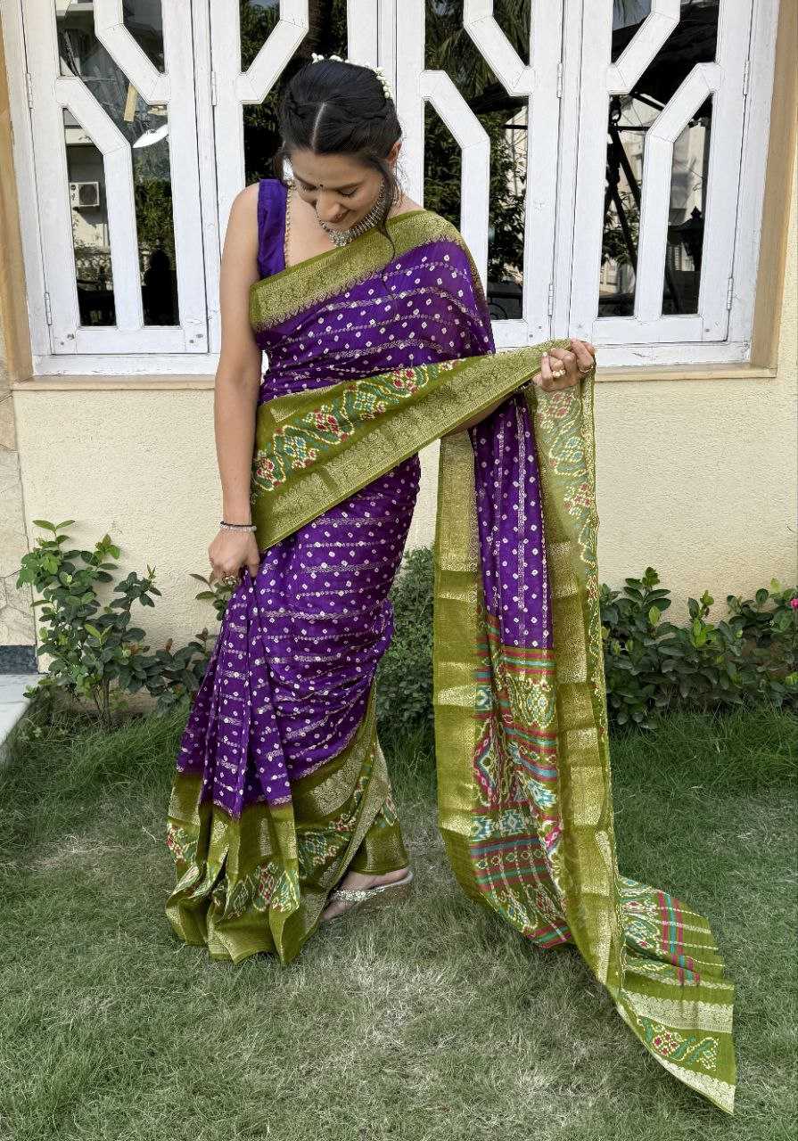 YNF COTTON SILK KESH117 RWC82 SAREES WHOLESALE COTTON BANDHANI JACQUARD SILK SAREES MANUFACTURER - Deevit International