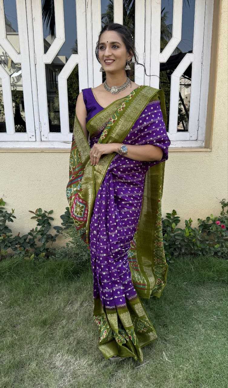 YNF COTTON SILK KESH117 RWC82 SAREES WHOLESALE COTTON BANDHANI JACQUARD SILK SAREES MANUFACTURER - Deevit International