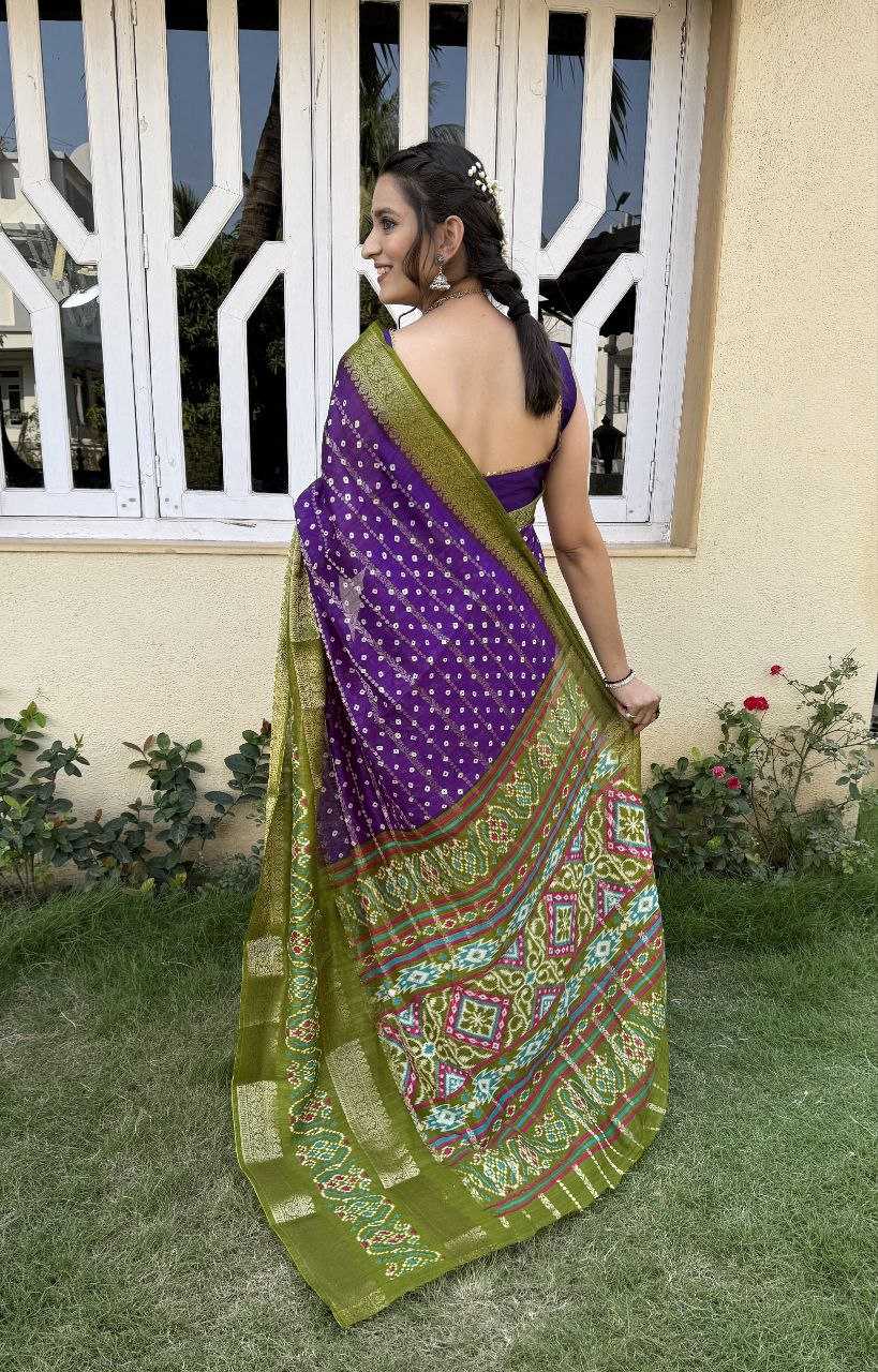 YNF COTTON SILK KESH117 RWC82 SAREES WHOLESALE COTTON BANDHANI JACQUARD SILK SAREES MANUFACTURER - Deevit International