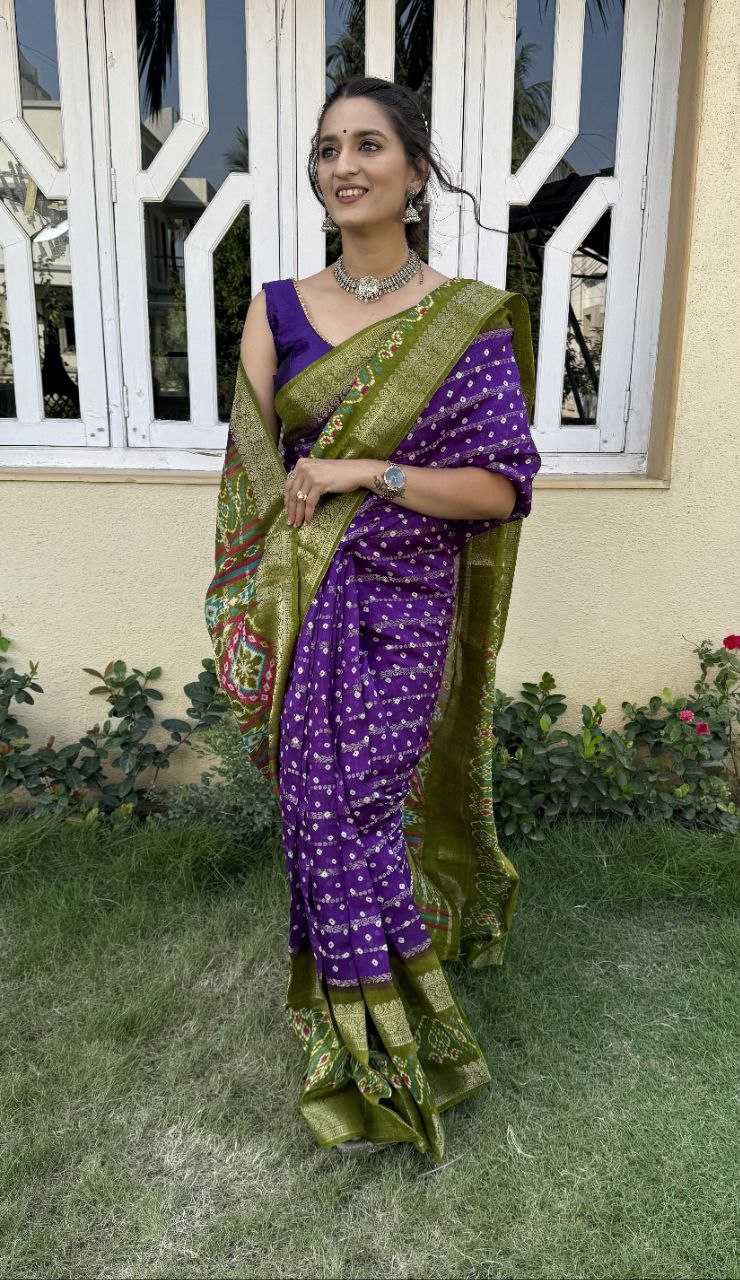 YNF COTTON SILK KESH117 RWC82 SAREES WHOLESALE COTTON BANDHANI JACQUARD SILK SAREES MANUFACTURER - Deevit International