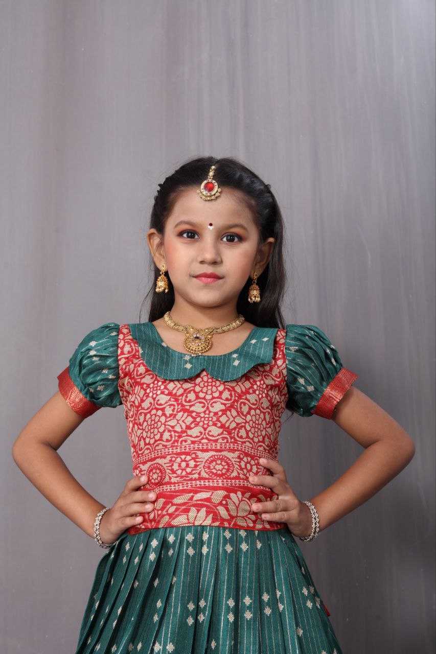 YNF DOLA SILK KESH189 VET15 KIDS WEAR WHOLESALE KIDS LEHENGA KIDS TRADITIONAL OUTFITS KIDS LEHENGA CHOLI KIDS FESTIVE WEAR KIDS WEDDING OUTFITS MANUFACTURER - Deevit International