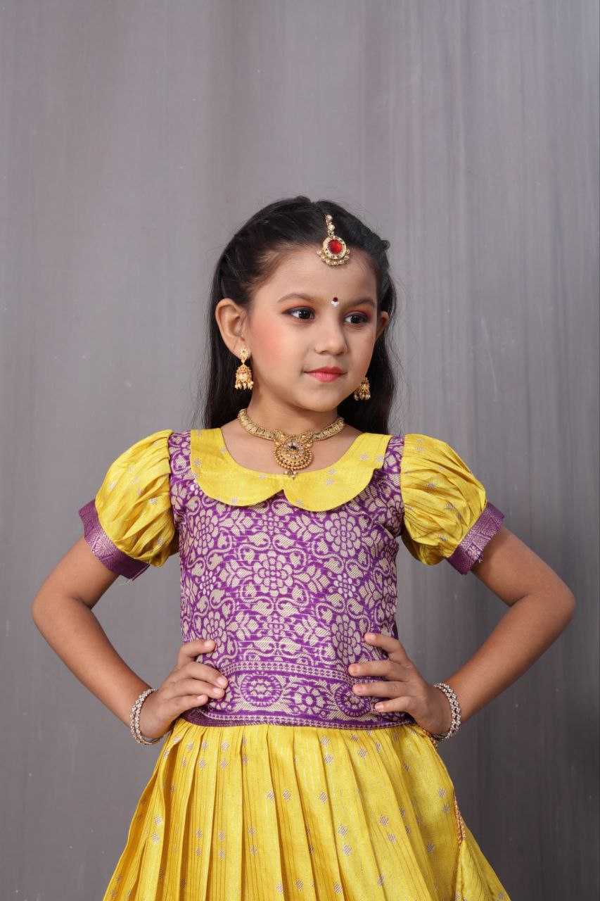 YNF DOLA SILK KESH189 VET15 KIDS WEAR WHOLESALE KIDS LEHENGA KIDS TRADITIONAL OUTFITS KIDS LEHENGA CHOLI KIDS FESTIVE WEAR KIDS WEDDING OUTFITS MANUFACTURER - Deevit International