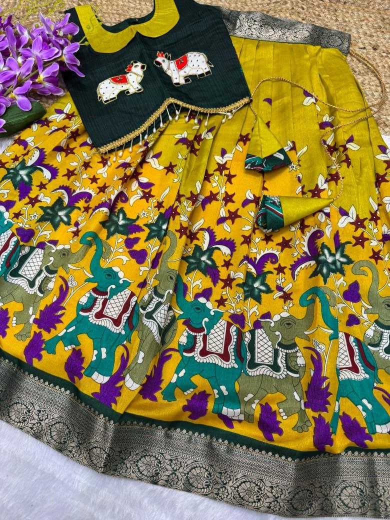 YNF DOLA SILK KESH189 VET18 KIDS WEAR WHOLESALE KIDS LEHENGA KIDS TRADITIONAL OUTFITS KIDS LEHENGA CHOLI KIDS FESTIVE WEAR KIDS WEDDING OUTFITS MANUFACTURER - Deevit International