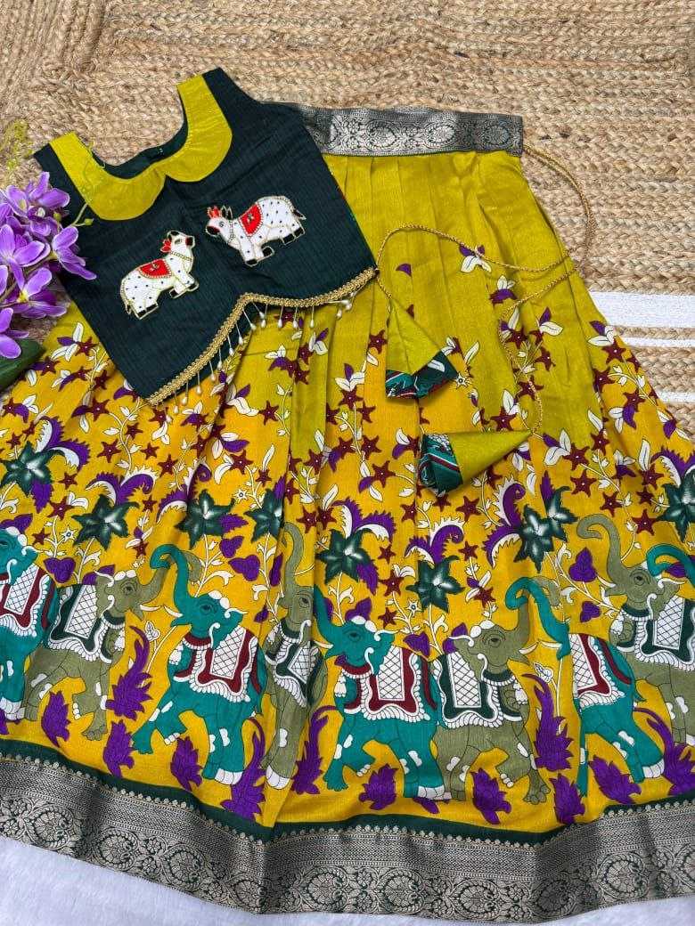 YNF DOLA SILK KESH189 VET18 KIDS WEAR WHOLESALE KIDS LEHENGA KIDS TRADITIONAL OUTFITS KIDS LEHENGA CHOLI KIDS FESTIVE WEAR KIDS WEDDING OUTFITS MANUFACTURER - Deevit International