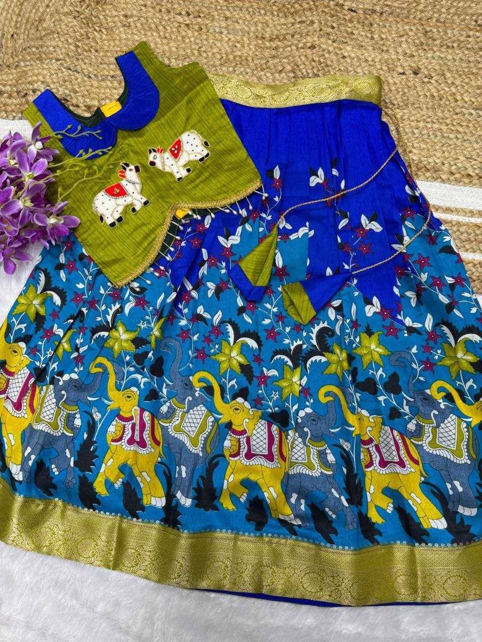 YNF DOLA SILK KESH189 VET18 KIDS WEAR WHOLESALE KIDS LEHENGA KIDS TRADITIONAL OUTFITS KIDS LEHENGA CHOLI KIDS FESTIVE WEAR KIDS WEDDING OUTFITS MANUFACTURER - Deevit International