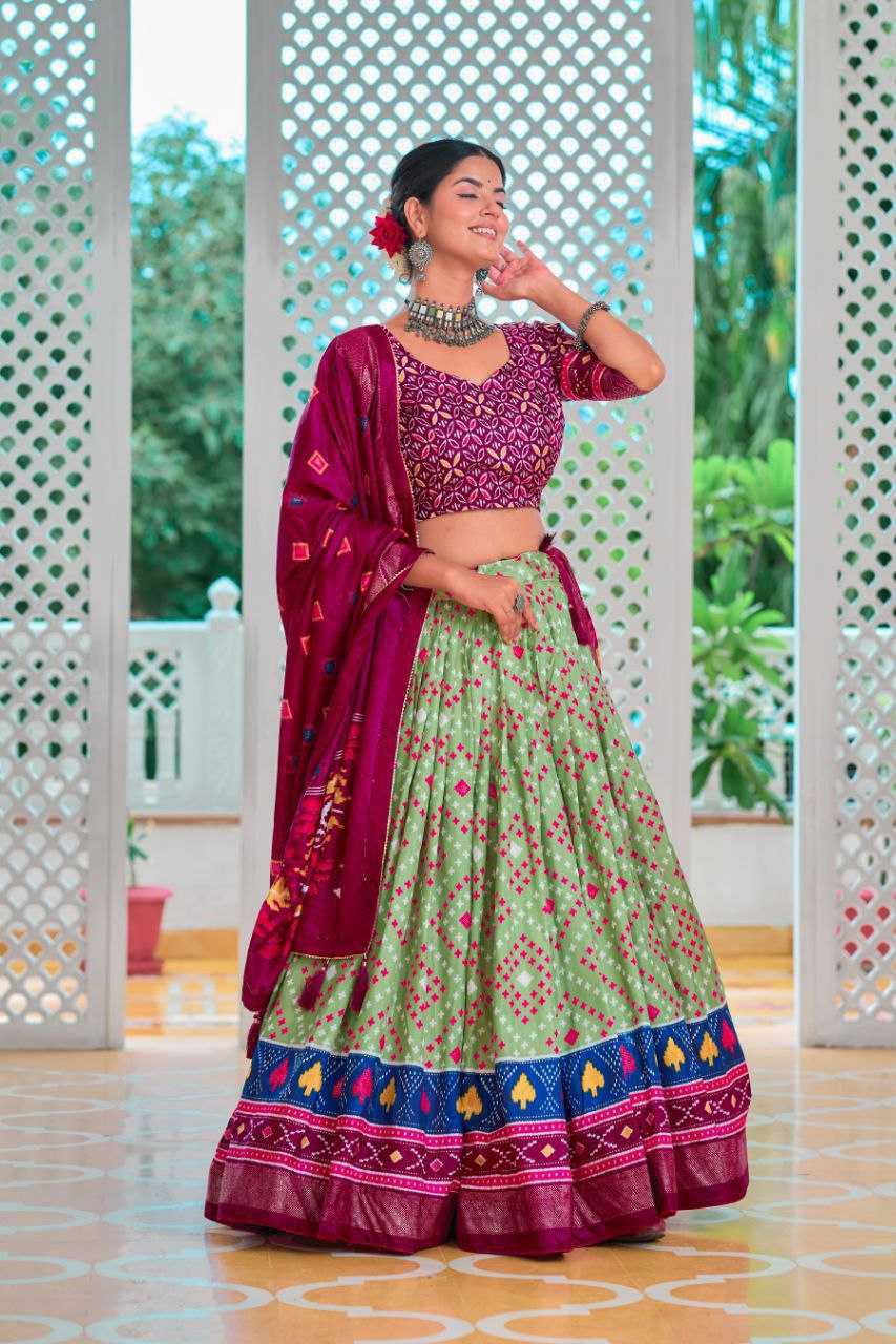 YNF DOLA SILK KESH243 Amisha LEHENGAS WHOLESALE SILK PRINTED LEHENGA WITH DUPTTA LEHENGAS MANUFACTURER - Deevit International