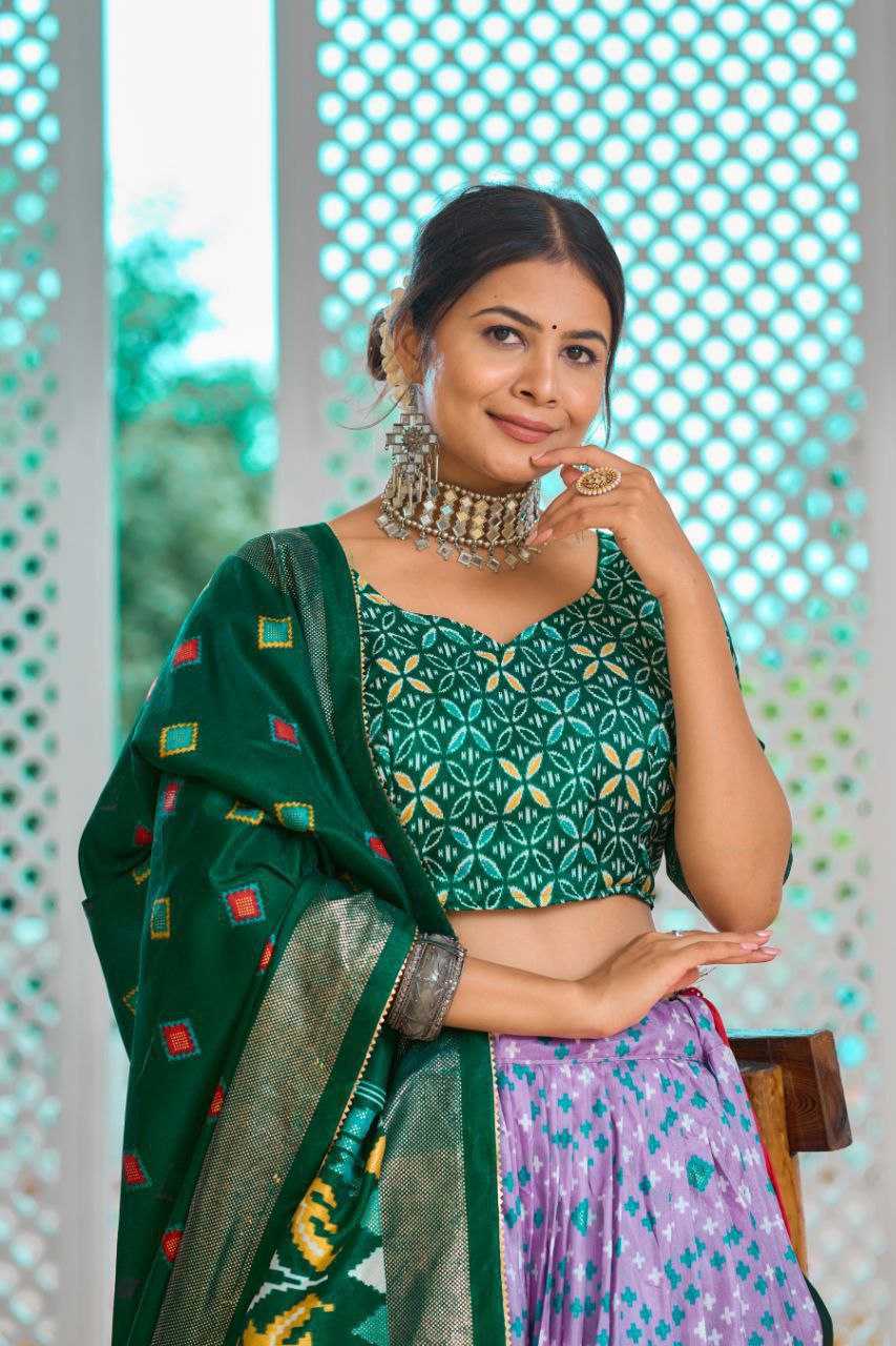 YNF DOLA SILK KESH243 Amisha LEHENGAS WHOLESALE SILK PRINTED LEHENGA WITH DUPTTA LEHENGAS MANUFACTURER - Deevit International