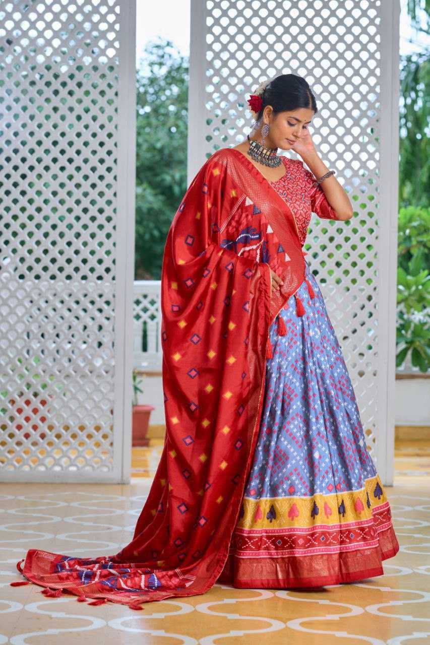 YNF DOLA SILK KESH243 Amisha LEHENGAS WHOLESALE SILK PRINTED LEHENGA WITH DUPTTA LEHENGAS MANUFACTURER - Deevit International