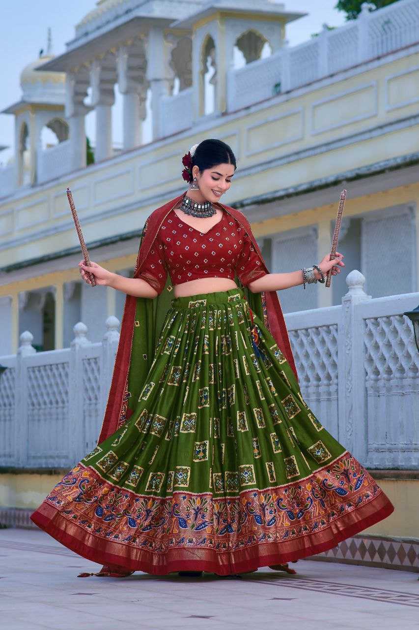 YNF DOLA SILK KESH243 Mor LEHENGAS WHOLESALE SILK PRINTED TRADITIONAL LEHENGA WITH DUPTTA LEHENGAS MANUFACTURER - Deevit International