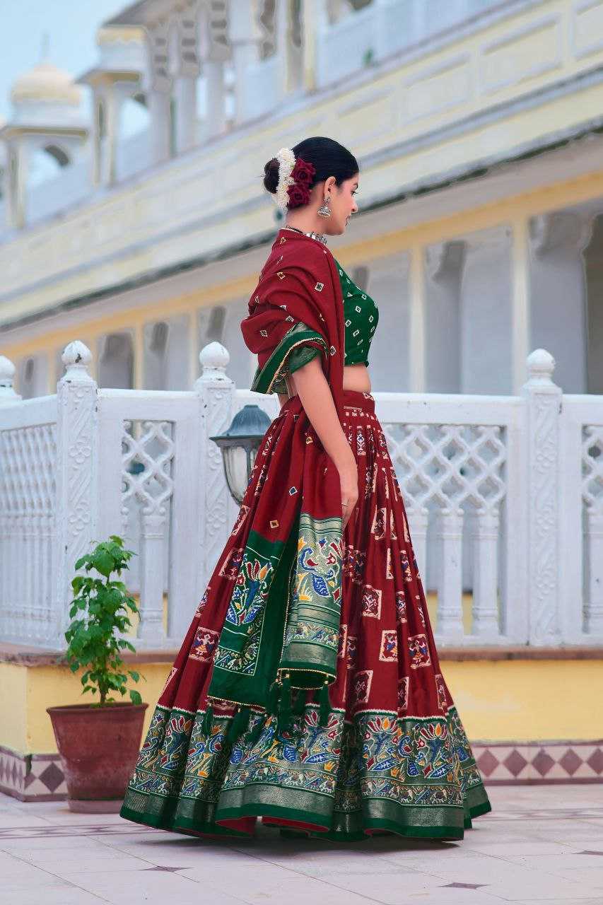 YNF DOLA SILK KESH243 Mor LEHENGAS WHOLESALE SILK PRINTED TRADITIONAL LEHENGA WITH DUPTTA LEHENGAS MANUFACTURER - Deevit International