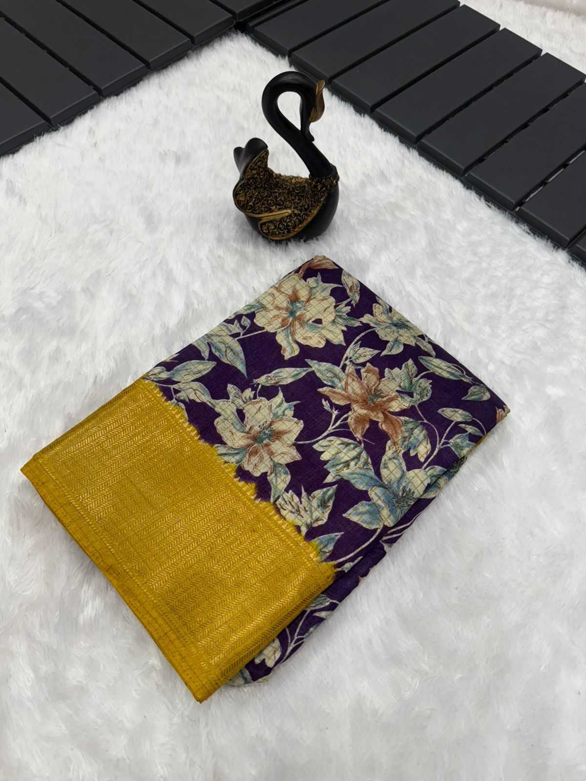 YNF DOLA SILK RIN138 RLC02 WHOLESALE DOLA SILK ZARI BORDER SOFT PRINTED SILK SAREE MANUFACTURER - Deevit International