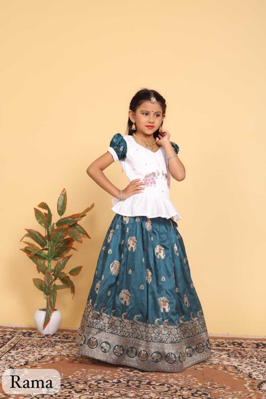 YNF DOLA SILK RIN192 8059 KIDS WEAR WHOLESALE KIDS LEHENGA KIDS TRADITIONAL OUTFITS KIDS LEHENGA CHOLI KIDS FESTIVE WEAR KIDS WEDDING OUTFITS MANUFACTURER - Deevit International