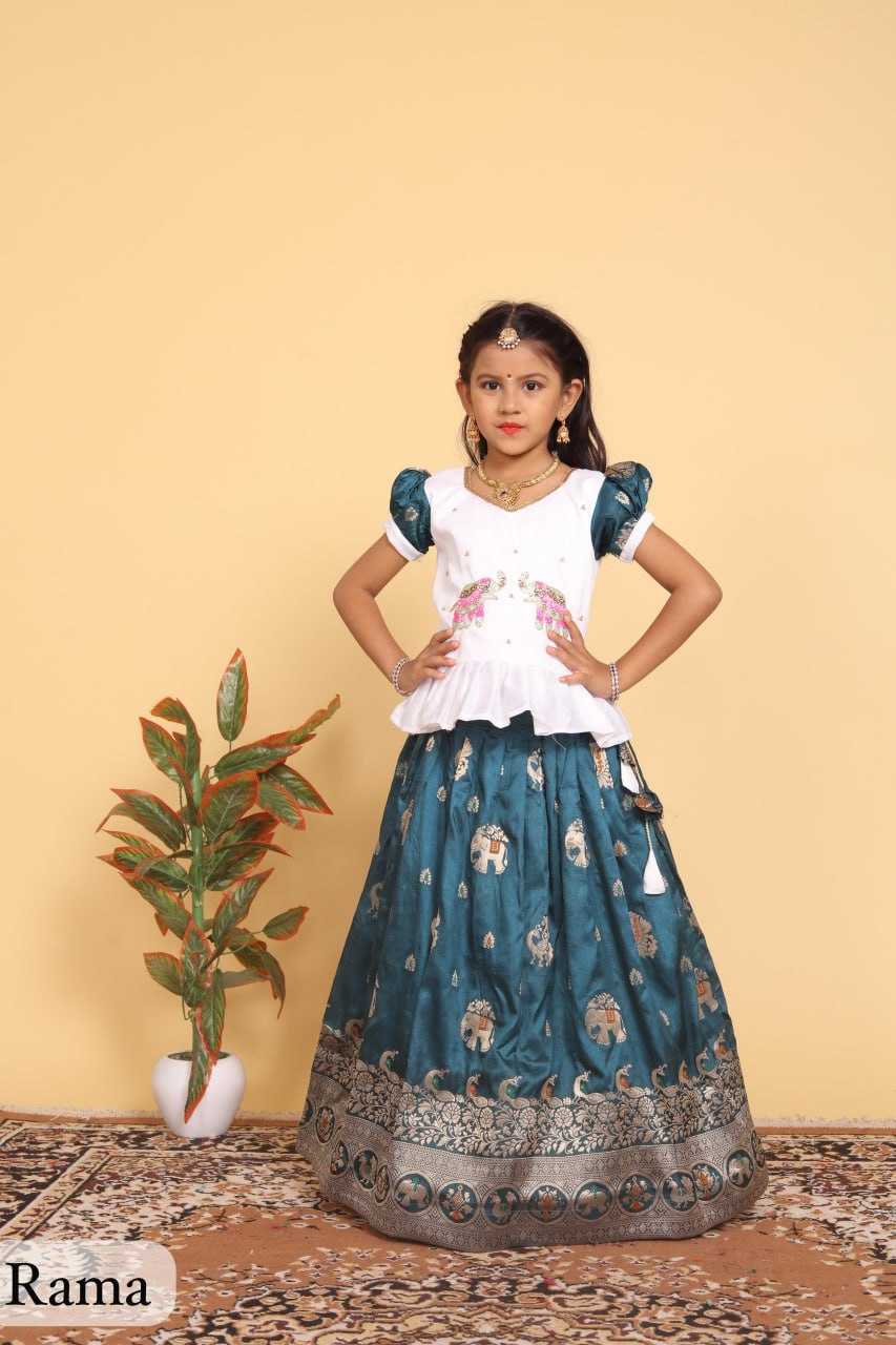 YNF DOLA SILK RIN192 8059 KIDS WEAR WHOLESALE KIDS LEHENGA KIDS TRADITIONAL OUTFITS KIDS LEHENGA CHOLI KIDS FESTIVE WEAR KIDS WEDDING OUTFITS MANUFACTURER - Deevit International