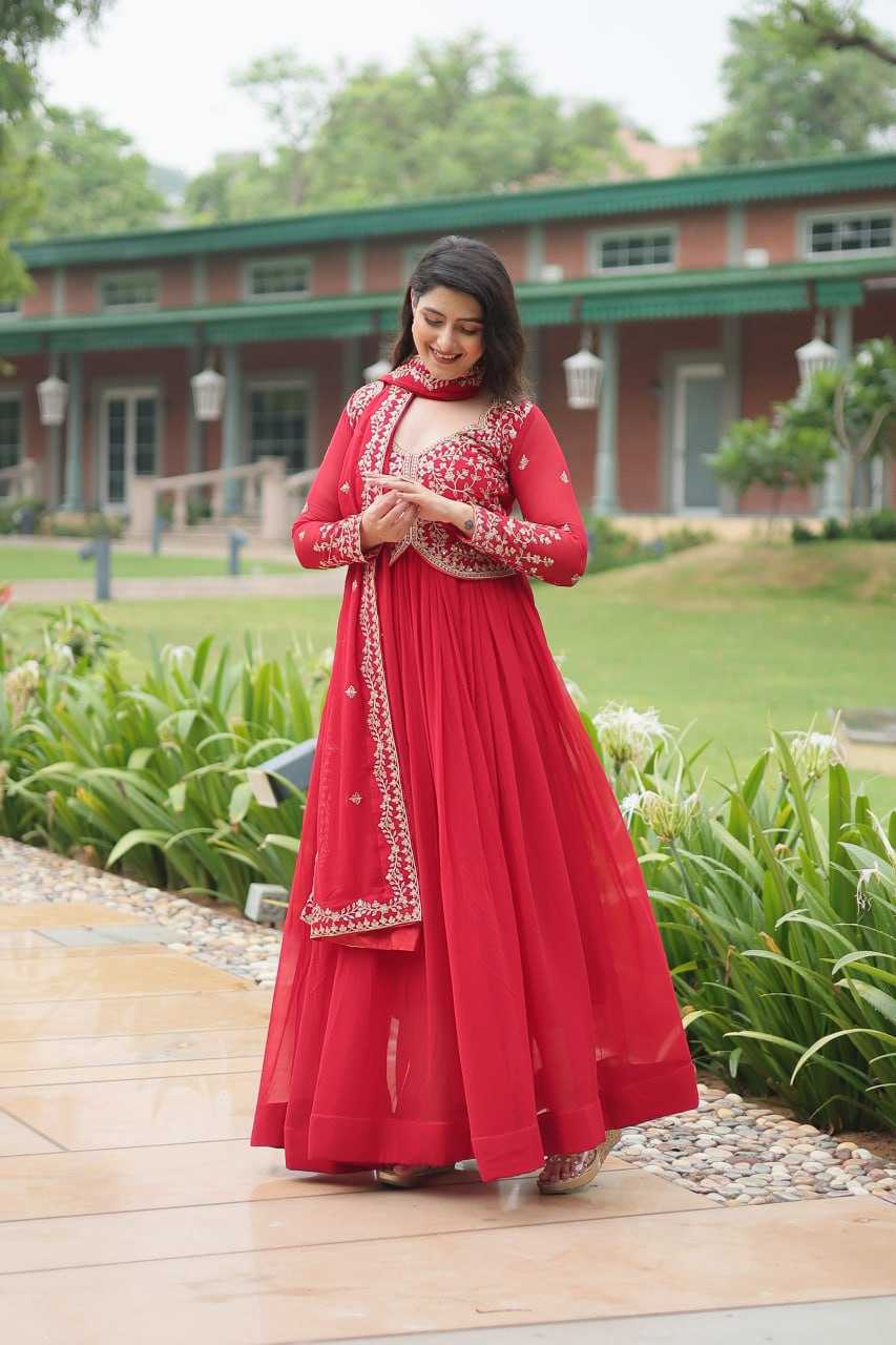 YNF FAUX BLOOMING KESH132 9202 GOWNS WHOLESALE WEDDING EMBROIDERY ANARKALI GOWNS MANUFACTURER - Deevit International