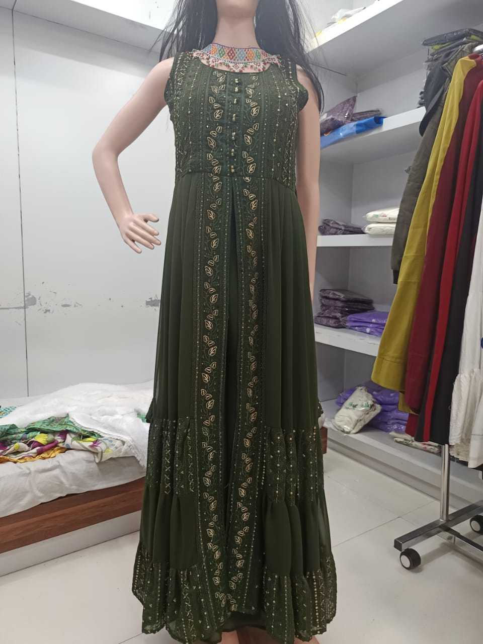 YNF FAUX BLOOMING KESH243 1025 GOWNS WHOLESALE EMBROIDERY LONG WEDDING SEQUNI GOWNS MANUFACTURER - Deevit International