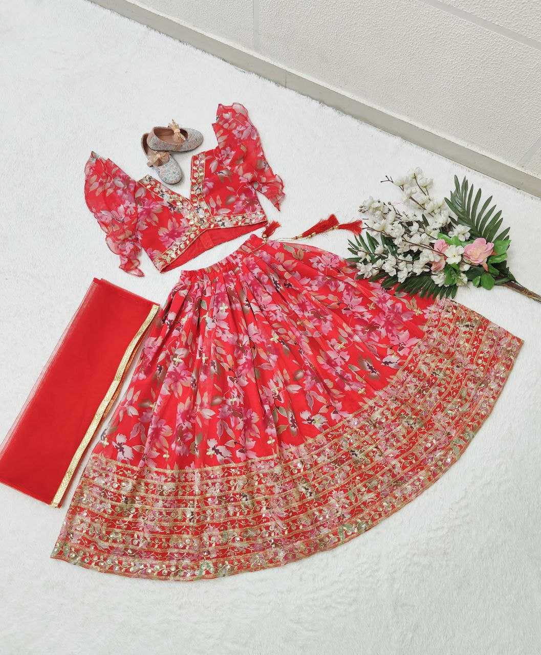 YNF FAUX GEORGETTE KESH168 MNT45 KIDS WEAR WHOLESALE KIDS LEHENGA KIDS TRADITIONAL OUTFITS KIDS LEHENGA CHOLI KIDS FESTIVE WEAR KIDS WEDDING OUTFITS MANUFACTURER - Deevit International