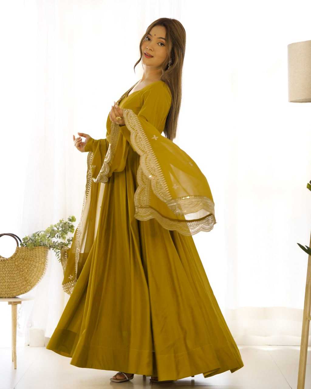 YNF HEAVY ROMAN SILK KESH229 44 GOWNS WHOLESALE FANCY ANARKALI SILK GOWNS MANUFACTURER - Deevit International