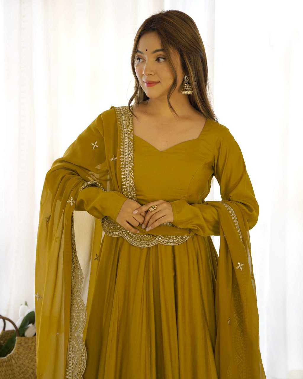 YNF HEAVY ROMAN SILK KESH229 44 GOWNS WHOLESALE FANCY ANARKALI SILK GOWNS MANUFACTURER - Deevit International