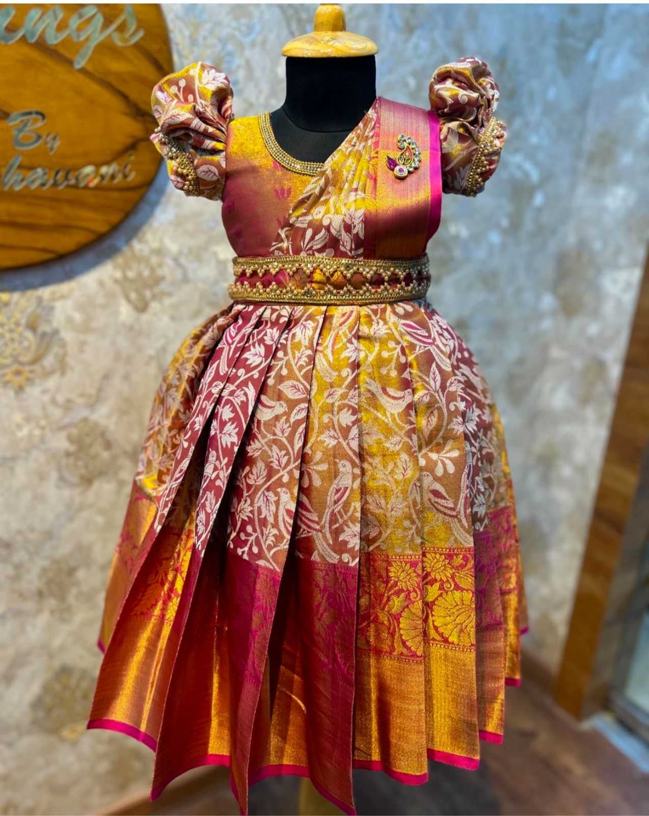 YNF KANJIVARAM SILK RIN192 8062 KIDS WEAR WHOLESALE KIDS GOWNS KIDS TRADITIONAL OUTFITS KIDS ETHNIC GOWNS KIDS FESTIVE WEAR MANUFACTURER - Deevit International