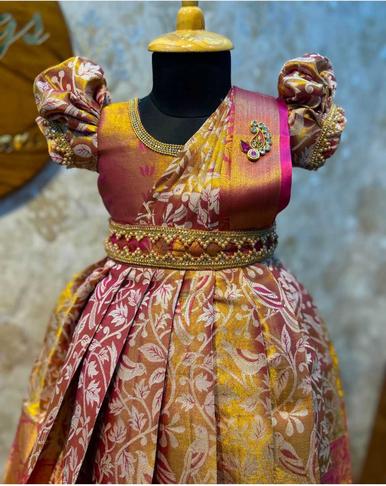 YNF KANJIVARAM SILK RIN192 8062 KIDS WEAR WHOLESALE KIDS GOWNS KIDS TRADITIONAL OUTFITS KIDS ETHNIC GOWNS KIDS FESTIVE WEAR MANUFACTURER - Deevit International