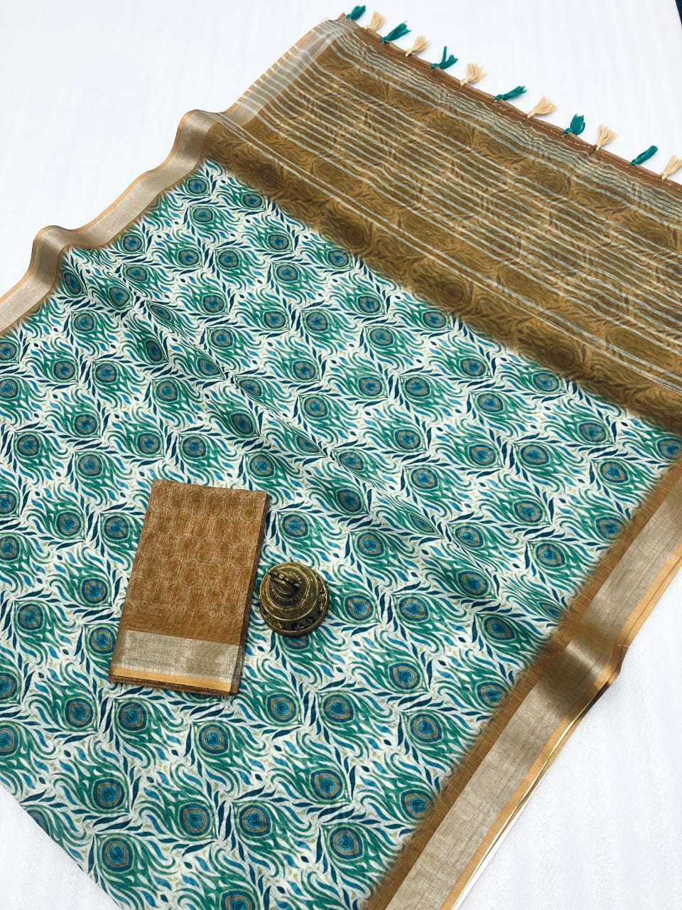 YNF LINEN KESH223 501 SAREES WHOLESALE OFFICE WEAR COTTON PRINTED LINEN SAREES MANUFACTURER - Deevit International