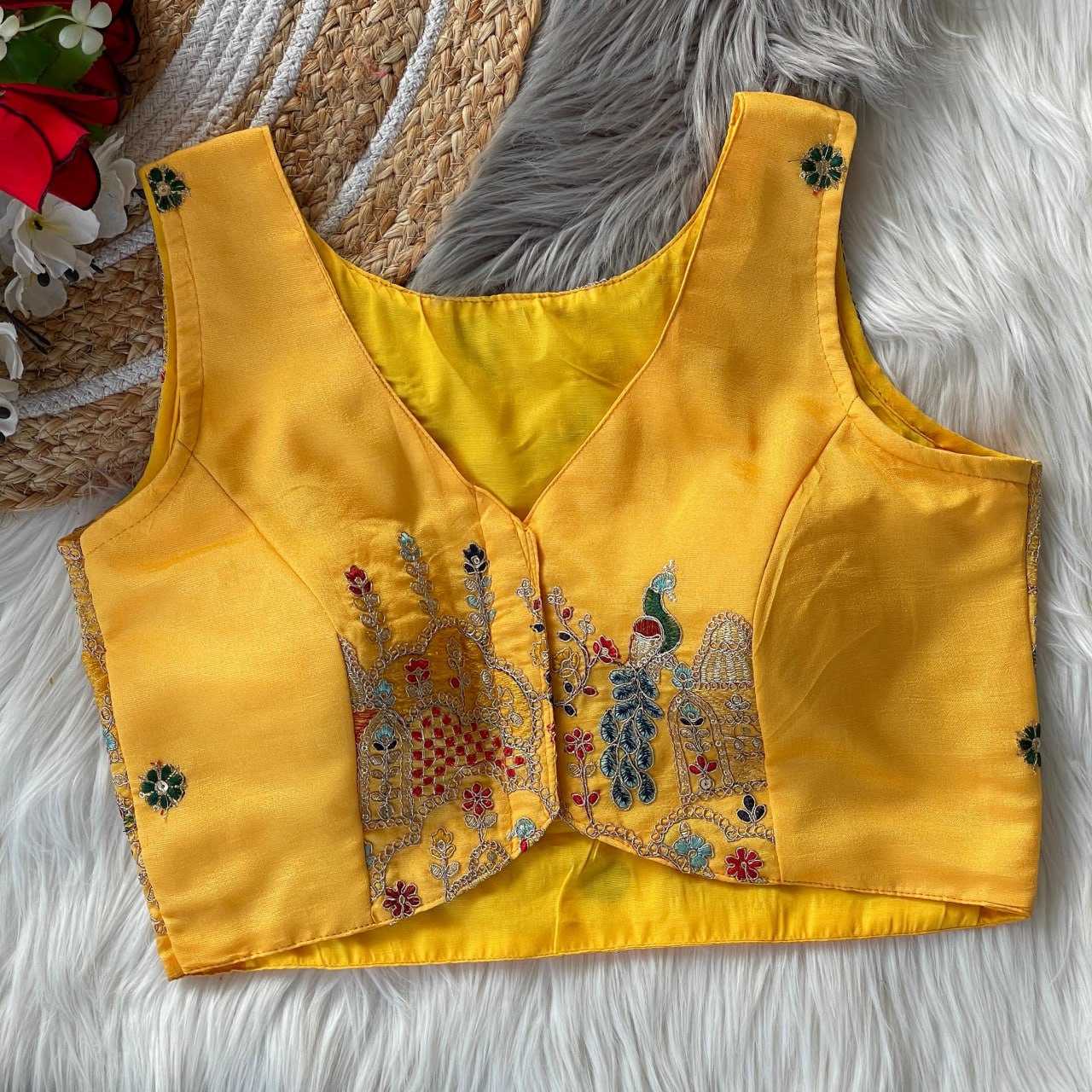 YNF MAZAK KALI RIN139 LDB64 READYMADE BLOUSE WHOLESAL EMBROIDERED DESIGNER BLOUSE MANUFACTURER - Deevit International