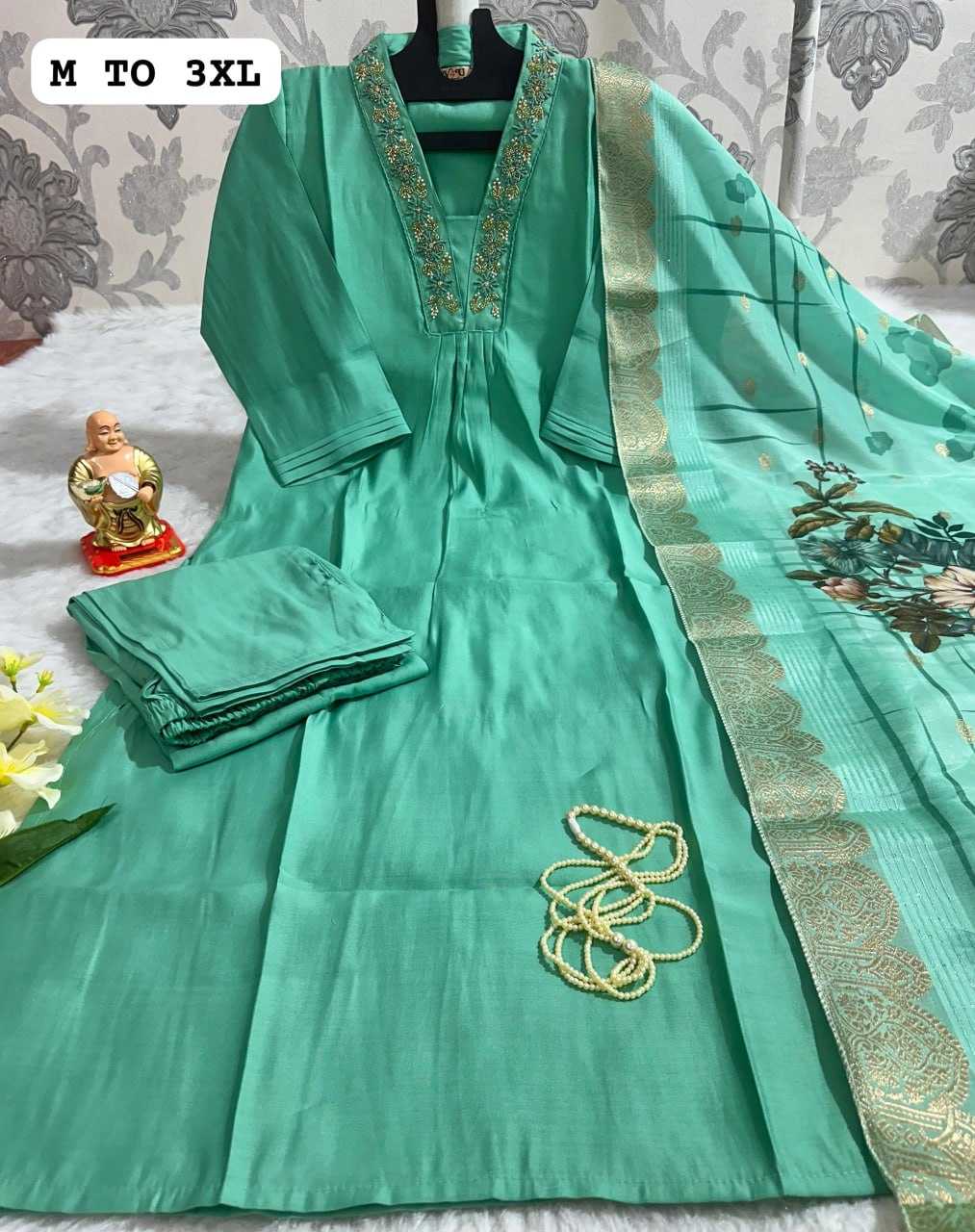 YNF MUSLIN KESH256 RNF01 SUITS & DRESSES WHOLESALE PRINTED LONG KURTI MUSLIN SUITS MANUFACTURER - Deevit International