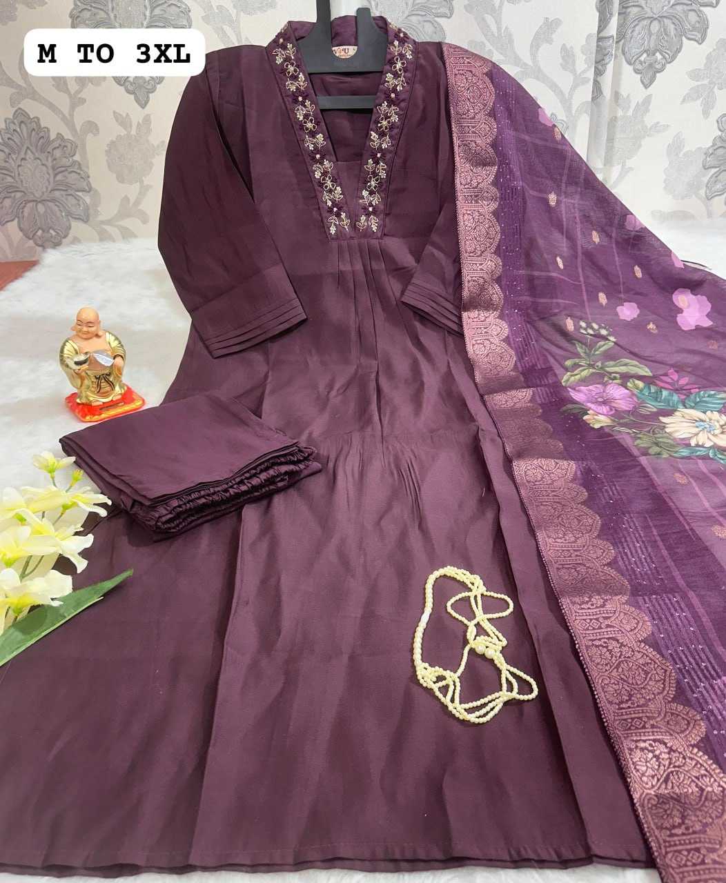 YNF MUSLIN KESH256 RNF01 SUITS & DRESSES WHOLESALE PRINTED LONG KURTI MUSLIN SUITS MANUFACTURER - Deevit International