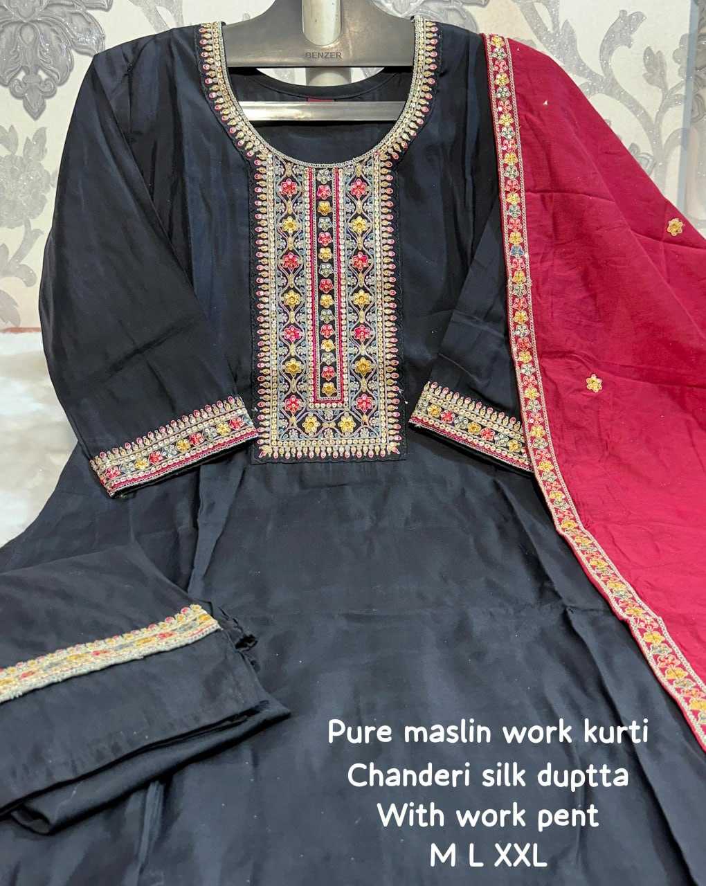 YNF MUSLIN KESH256 RNF10 SUITS & DRESSES WHOLESALE PARTY WEAR LADIES SILK SUITS WITH DUPATTA AND BOTTOM MANUFACTURE - Deevit International