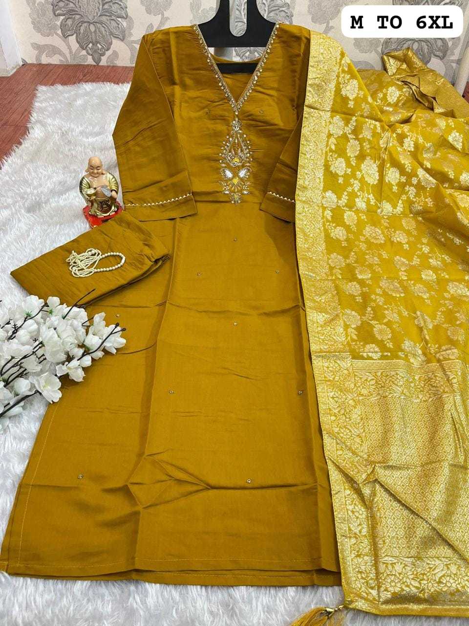 YNF MUSLIN SILK KESH256 RNF13 SUITS & DRESSES WHOLESALE DESIGNER PARTY WEAR WEDDING LADIES SILK SUITS MANUFACTURE - Deevit International