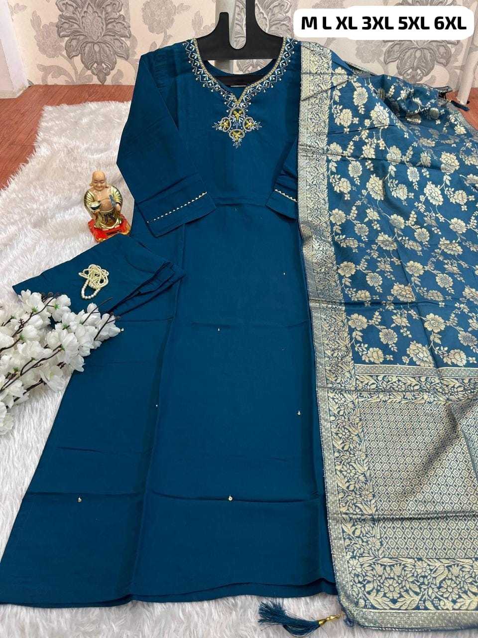 YNF MUSLIN SILK KESH256 RNF13 SUITS & DRESSES WHOLESALE DESIGNER PARTY WEAR WEDDING LADIES SILK SUITS MANUFACTURE - Deevit International