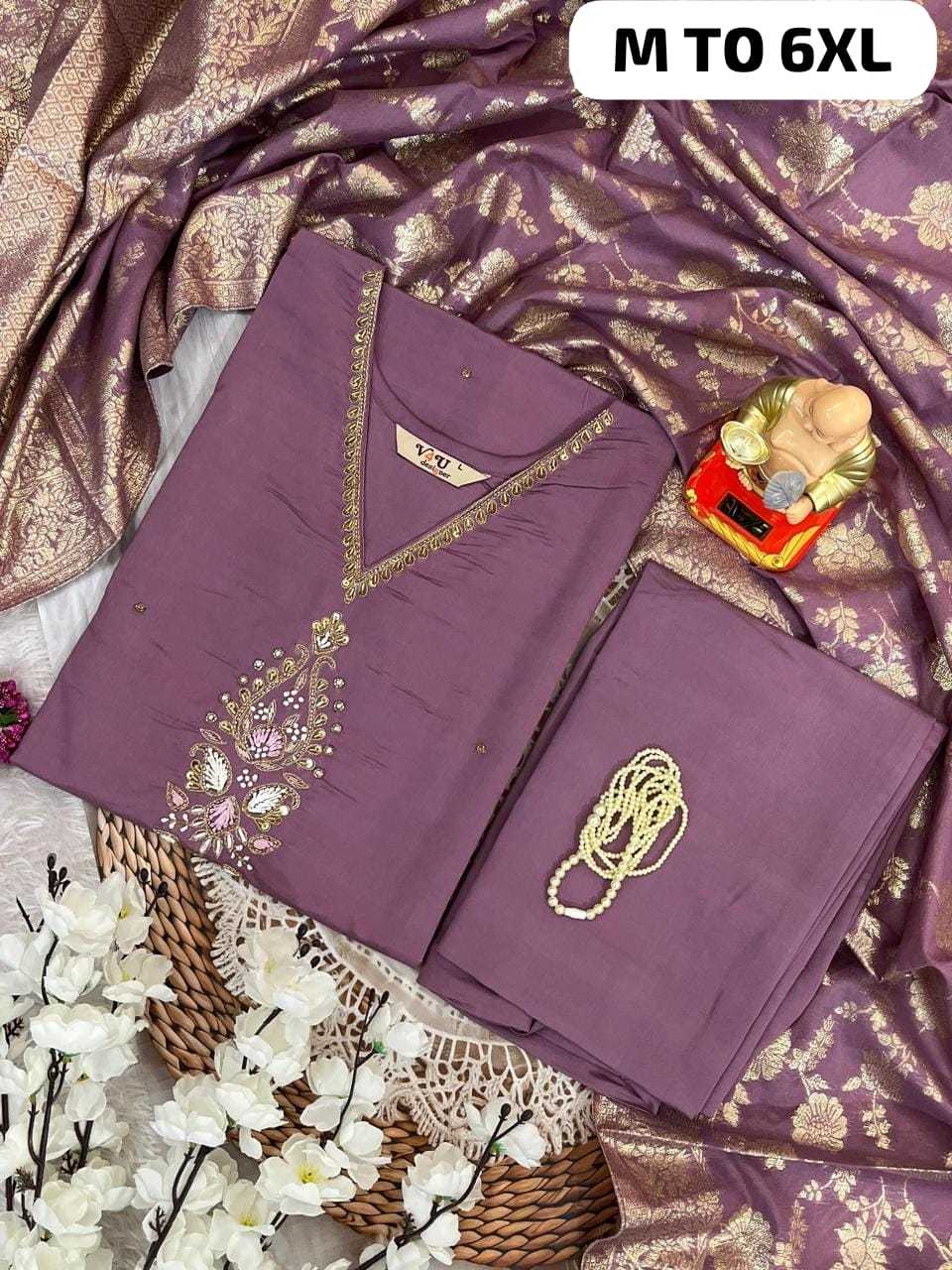 YNF MUSLIN SILK KESH256 RNF13 SUITS & DRESSES WHOLESALE DESIGNER PARTY WEAR WEDDING LADIES SILK SUITS MANUFACTURE - Deevit International