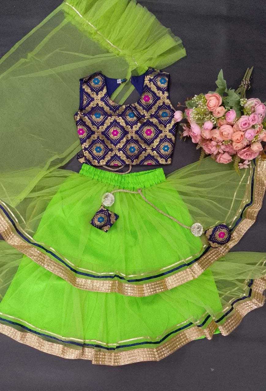 YNF NET KESH255 ETF16 KIDS WEAR WHOLESALE KIDS LEHENGA KIDS LEHENGA CHOLI KIDS FESTIVE WEAR KIDS WEDDING OUTFITS MANUFACTURER - Deevit International