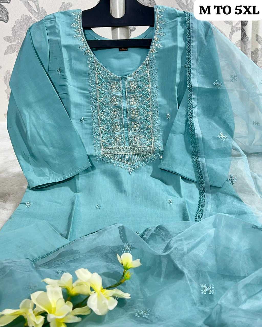 YNF ORGANZA KESH256 RNF19 SUITS & DRESSES WHOLESALE LINE WEDDING LADIES SUITS MANUFACTURE - Deevit International