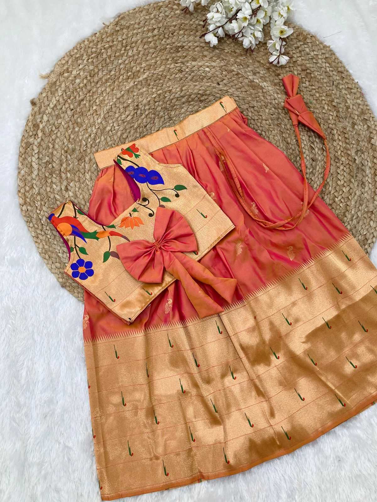 YNF PAITHANI SILK KESH238 RPF01 KIDS WEAR WHOLESALE KIDS LEHENGA TRADITIONAL OUTFITS KIDS LEHENGA FESTIVE WEAR KIDS WEDDING OUTFITS MANUFACTURER - Deevit International