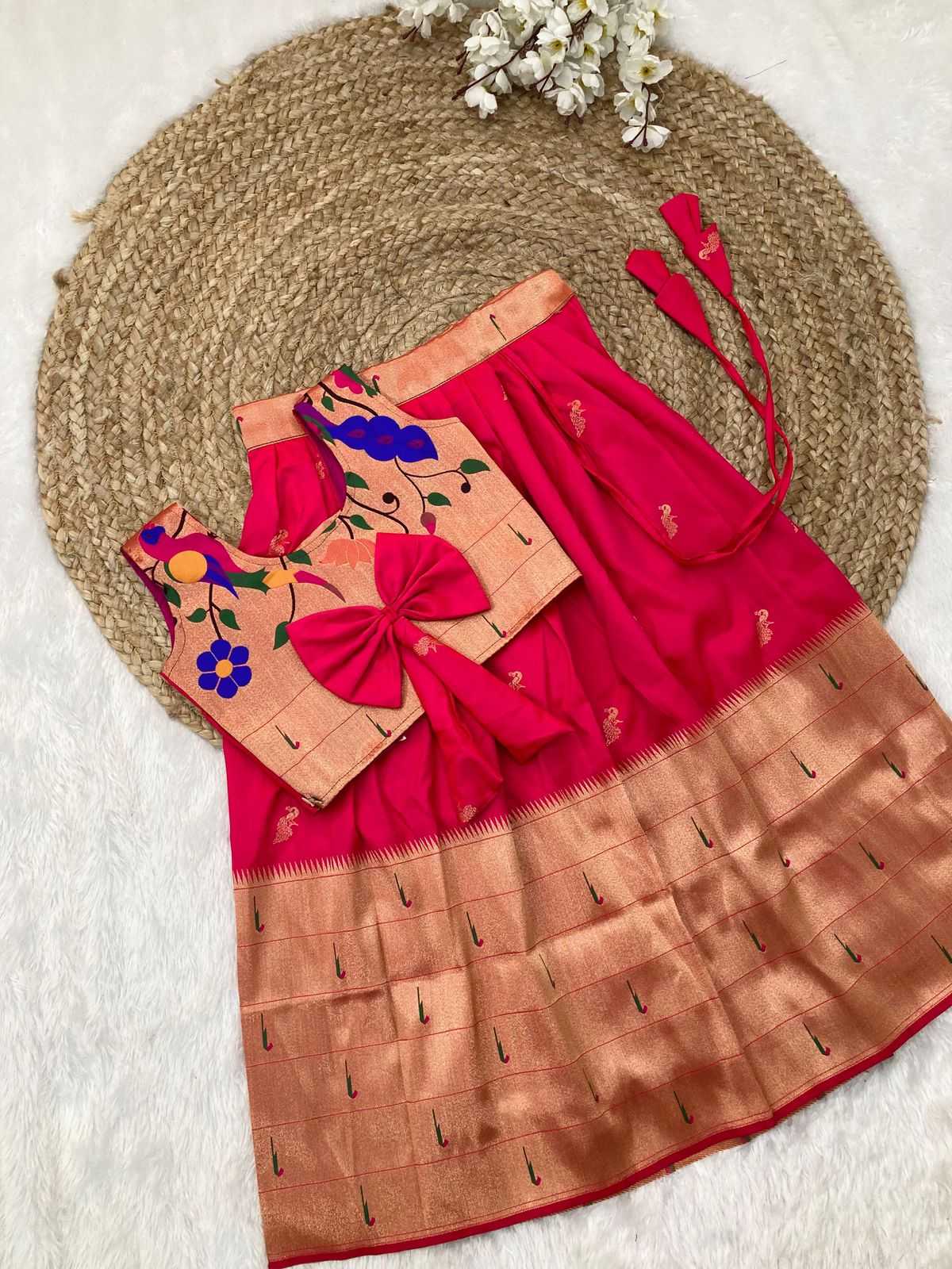 YNF PAITHANI SILK KESH238 RPF01 KIDS WEAR WHOLESALE KIDS LEHENGA TRADITIONAL OUTFITS KIDS LEHENGA FESTIVE WEAR KIDS WEDDING OUTFITS MANUFACTURER - Deevit International