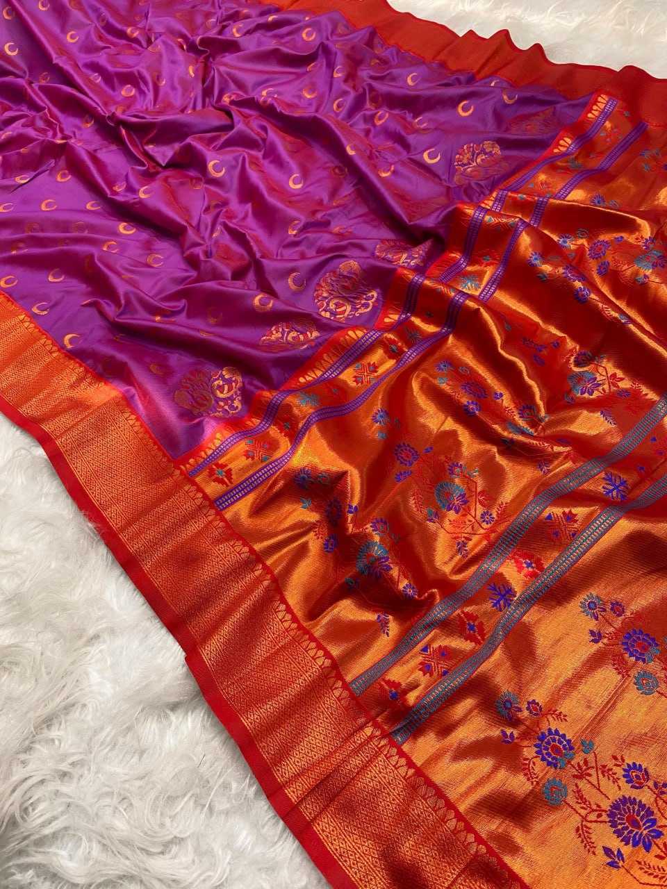 YNF PAITHANI SILK RIN150 Chandrakore Paithani SAREES WHOLESALE FESTIVEL PAITHANI SOFT SILK SAREES MANUFACTURER - Deevit International